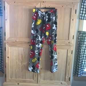 Disney “Mickey mouse” fleece plush sleep pants size L 12/14